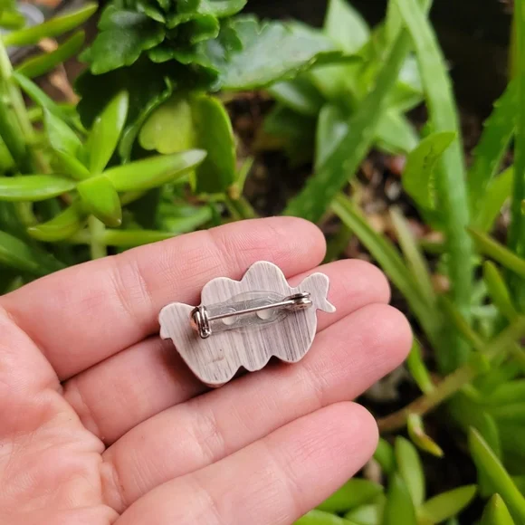 Vintage Celluloid Comedy Tragedy Brooch Pin - Picture 4 of 13